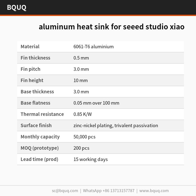 алюминиевый радиатор для Seeed Studio XIAO